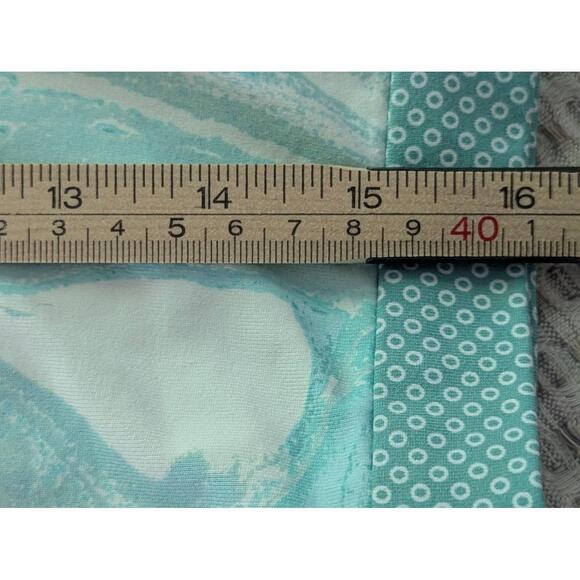 J McLaughlin Dress Women XS Turquoise White Pattern Sheath Casual Preppy Classic - Picture 12 of 14